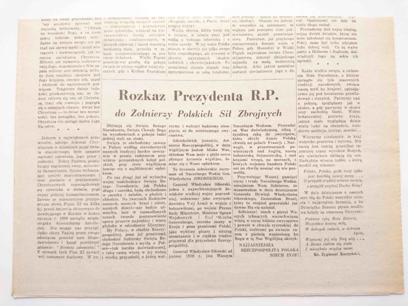 DZIENNIK POLSKI NUMER 142 LONDYN WTOREK 24 GRUDNIA 1940 