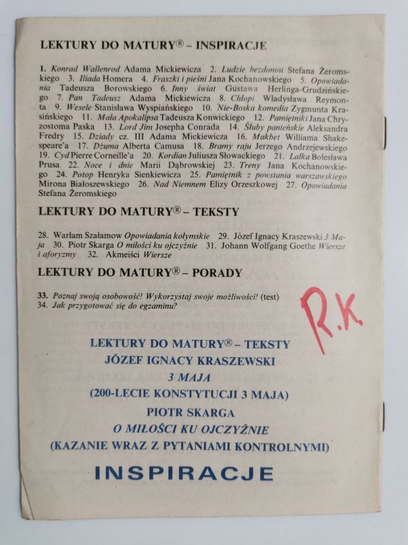 LEKTURY DO MATURY NR 25 PAMIĘTNIK Z POWSTANIA WARSZAWSKIEGO MIRONA BIAŁOSZEWSKIEGO 