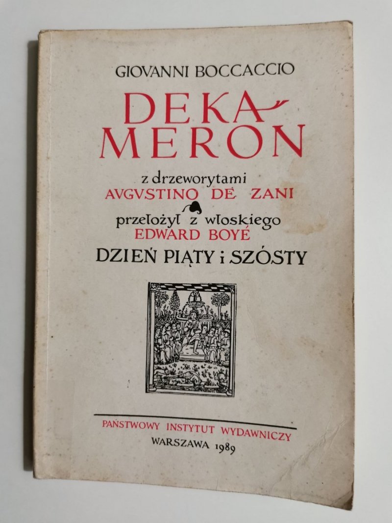 DEKAMERON. DZIEŃ PIĄTY I SZÓSTY - Giovanni Boccaccio 1989