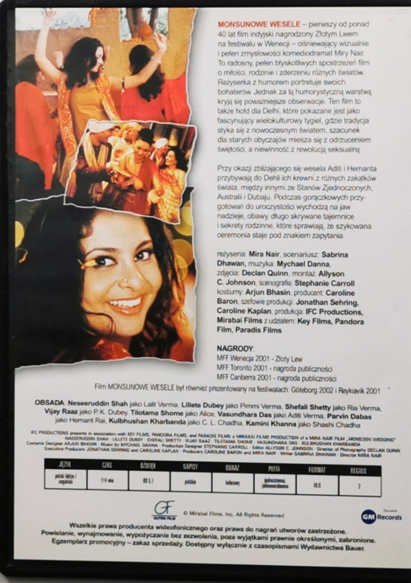 DVD. MONSUNOWE WESELE