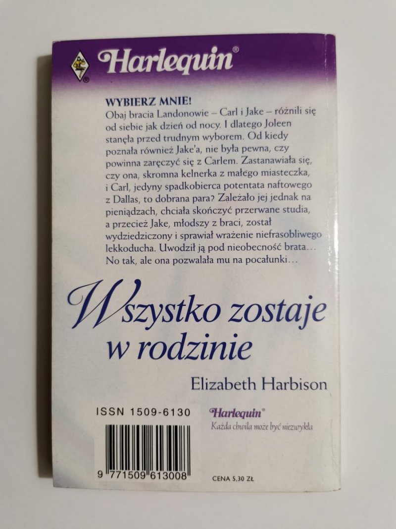 WSZYSTKO ZOSTAJE W RODZINIE - Elizabeth Harbison 2000