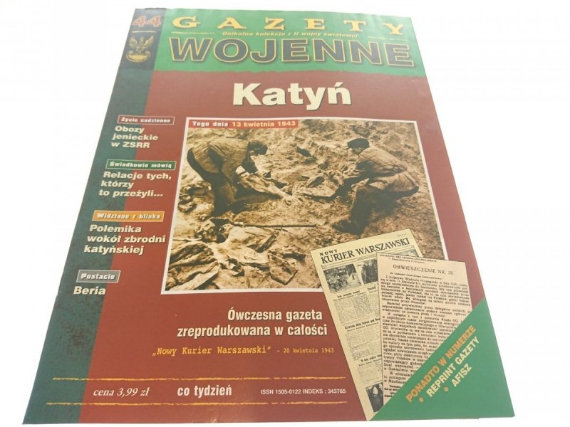 GAZETY WOJENNE NUMER 44 KATYŃ 1998