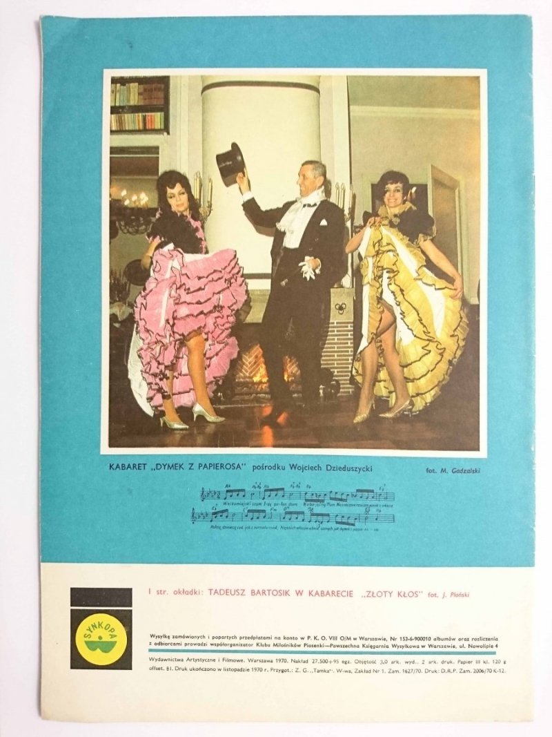 KLUB MIŁOŚNIKÓW PIOSENKI SYNKOPA album 18 Album specjalny 1970