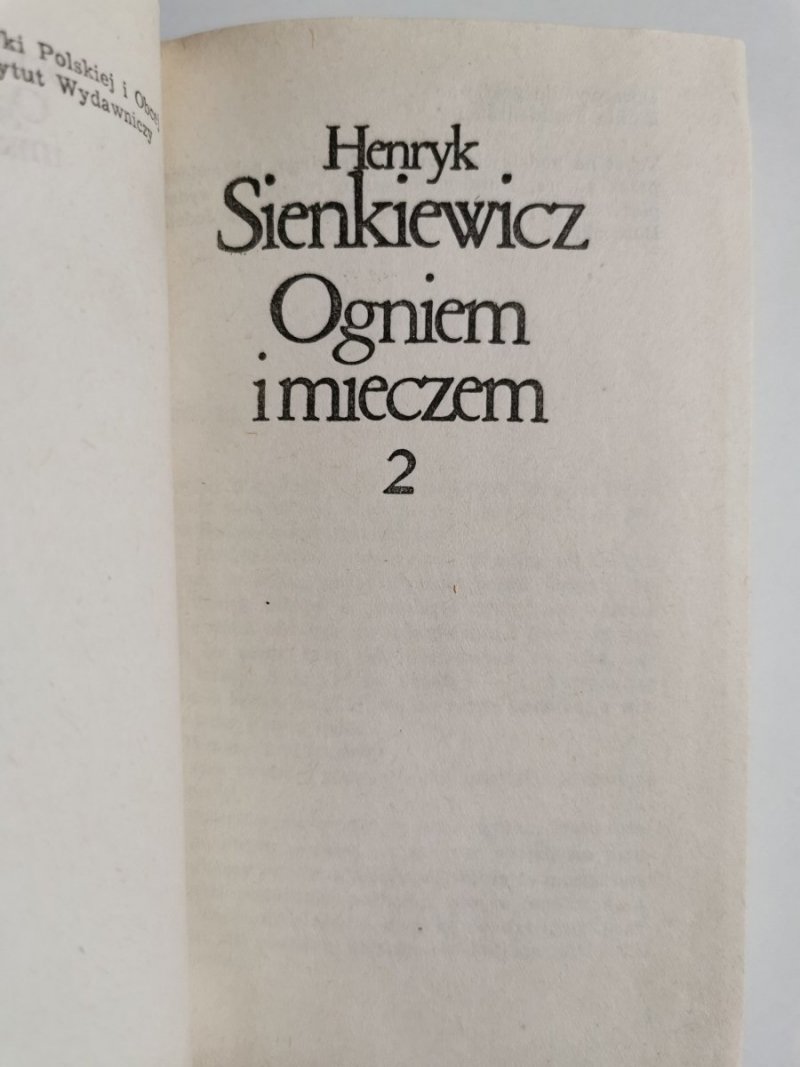 OGNIEM I MIECZEM TOM 2 - Henryk Sienkiewicz 