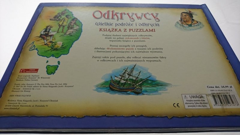 ODKRYWCY. WIELKIE PODRÓŻE... KSIĄŻKA Z PUZZLAMI 