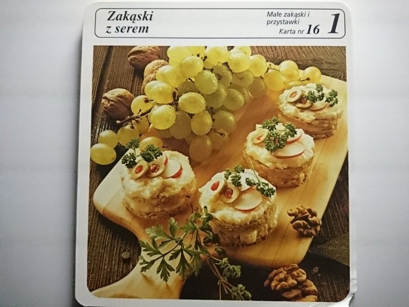 KARTA KULINARNA NR 16 ZAKĄSKI Z SEREM