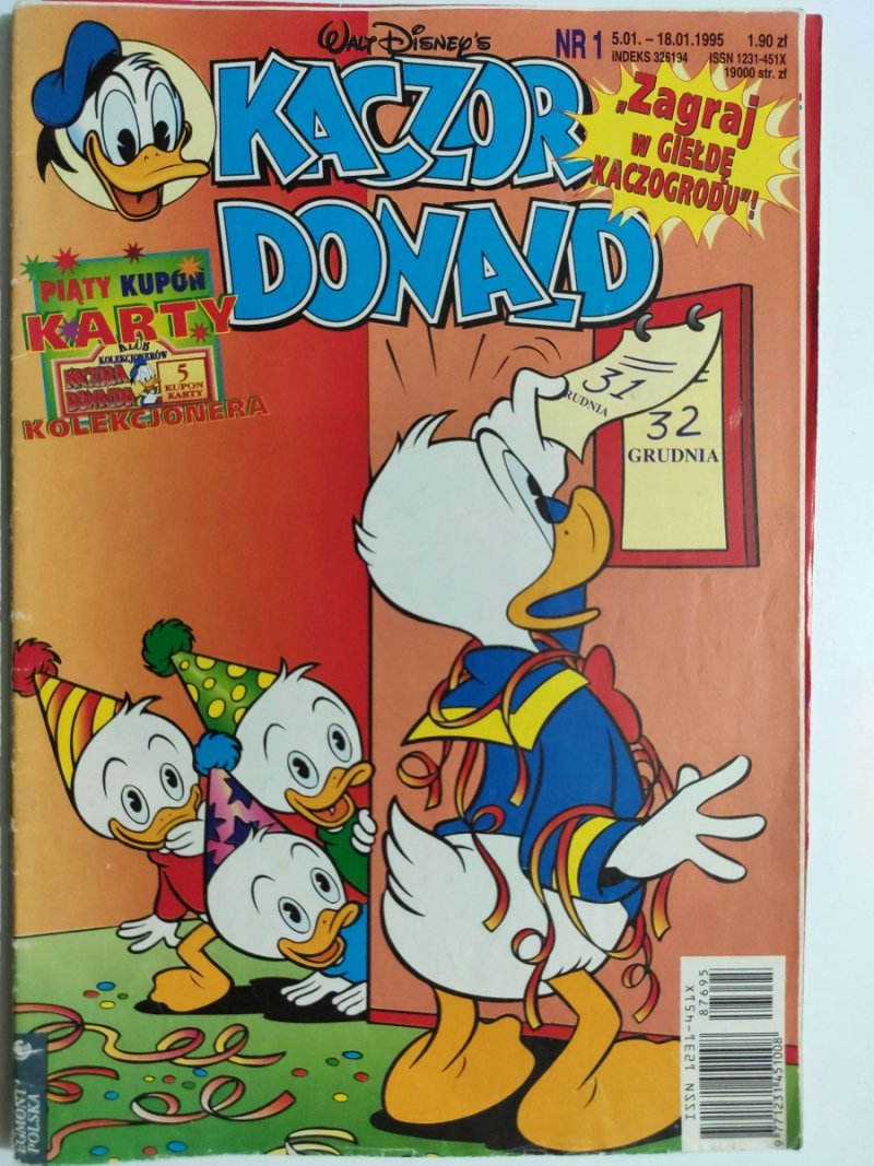 KACZOR DONALD NR 1/1995 – BEZ DODATKÓW