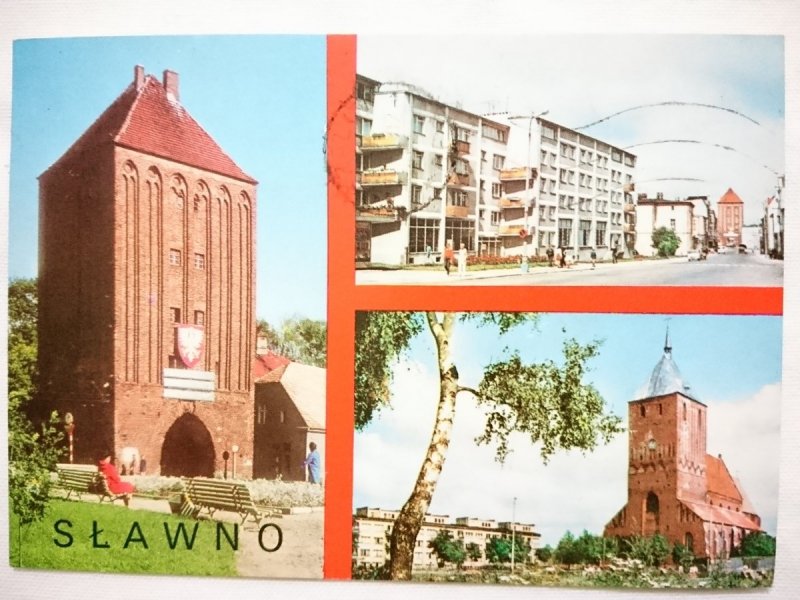 SŁAWNO. GOTYCKA BRAMA SŁUPSKA (1458) I INNE FOT. ŚWIĘCKI, WENDOŁOWSKI
