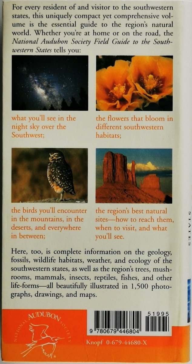 NATIONAL AUDUBON SOCIETY REGIONAL GUIDE TO THE SOUTHWESTERN STATES - Peter Alden 