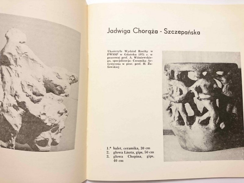 WYSTAWA RZEŹBY MUZYKA I TANIEC GDYNIA 1979/80 KATALOG