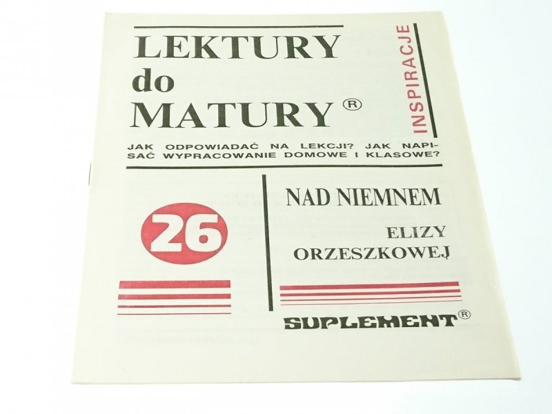 LEKTURY DO MATURY. INSPIRACJE NR 26 NAD NIEMNEM