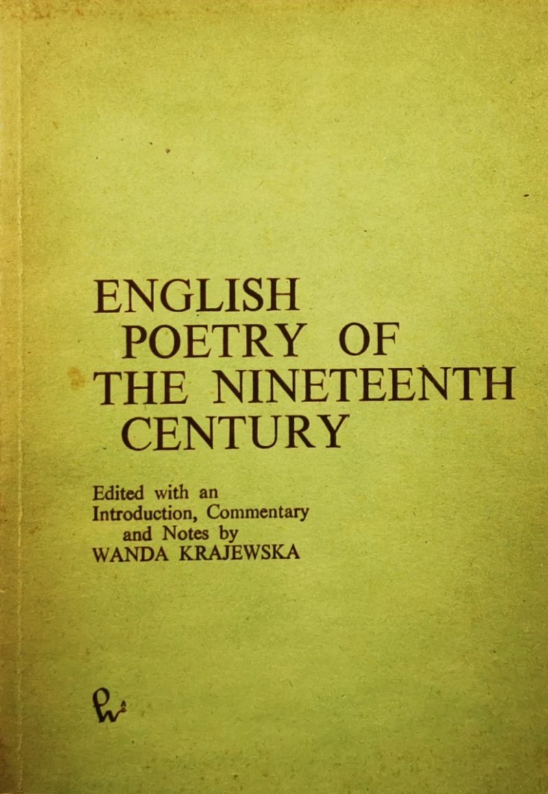 ENGLISH POETRY OF THE NINETEENTH CENTURY