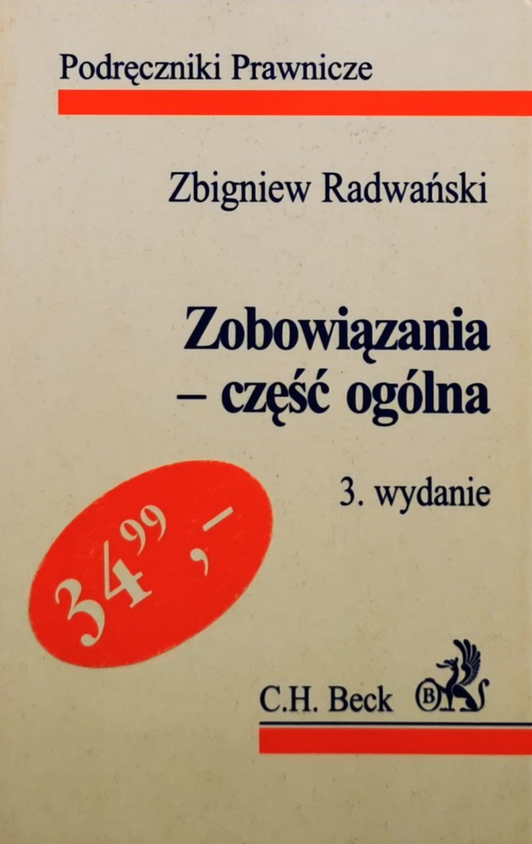 ZOBOWIĄZANIA – CZĘŚĆ OGÓLNA - Zbigniew Radwański