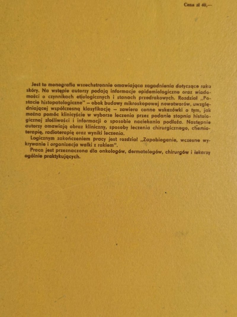RAK SKÓRY - Zbigniew Wronkowski 1978