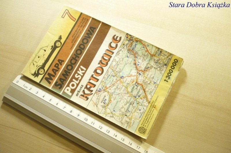 MAPA SAMOCHODOWA POLSKI. ARKUSZ KATOWICE 1992