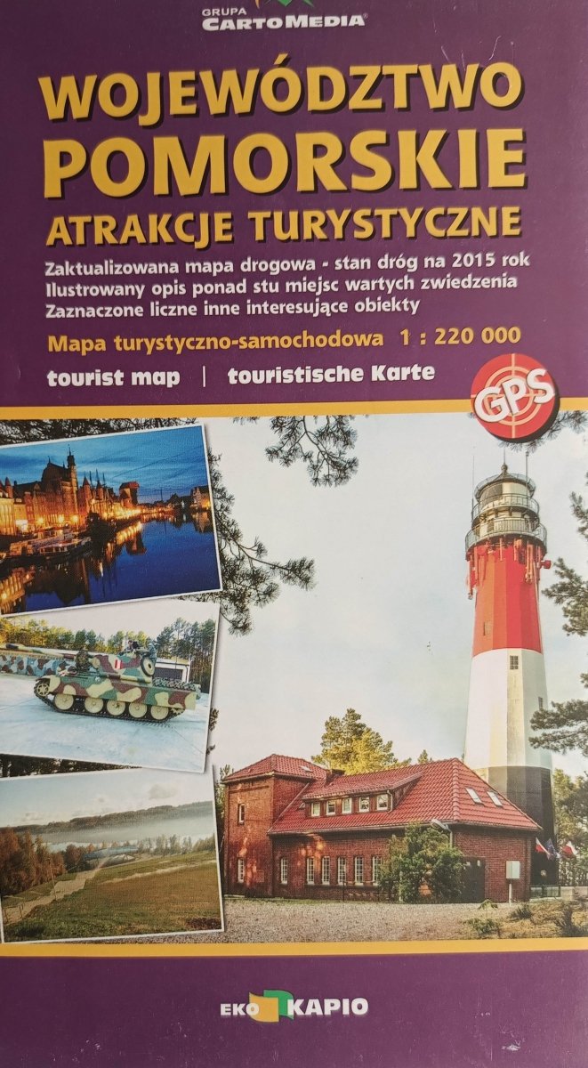 WOJEWÓDZTWO POMORSKIE ATRAKCJE TURYSTYCZNE 1:220 000