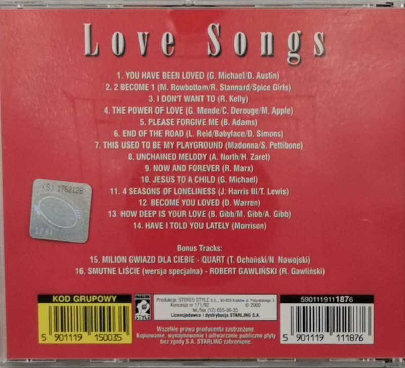 CD. LOVE SONGS