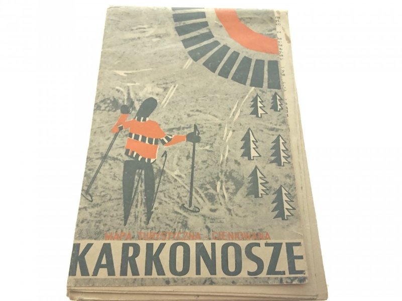 KARKONOSZE. MAPA TURYSTYCZNA - CIENIOWANA (1974)