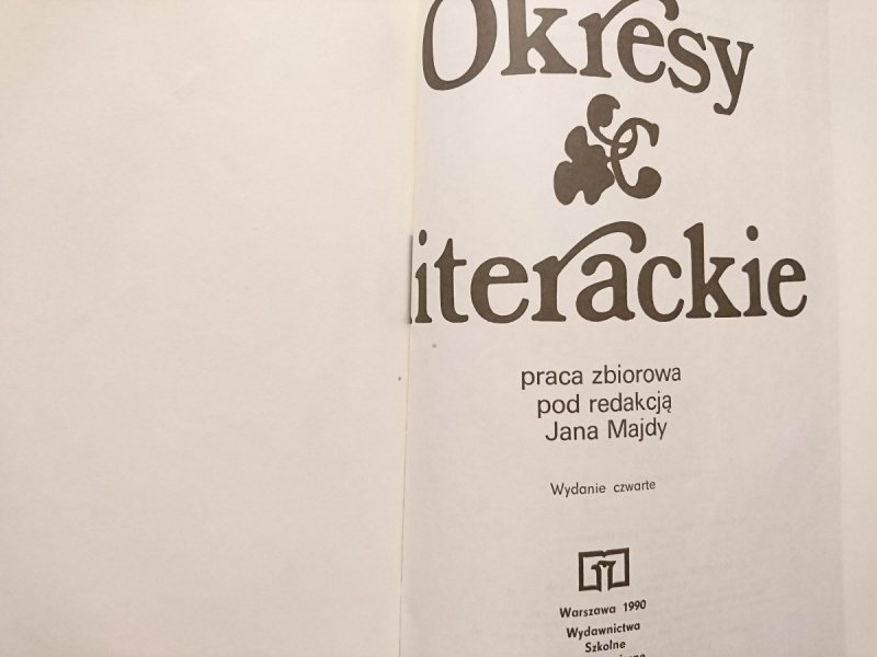 OKRESY LITERACKIE - red. Jan Majda 1990