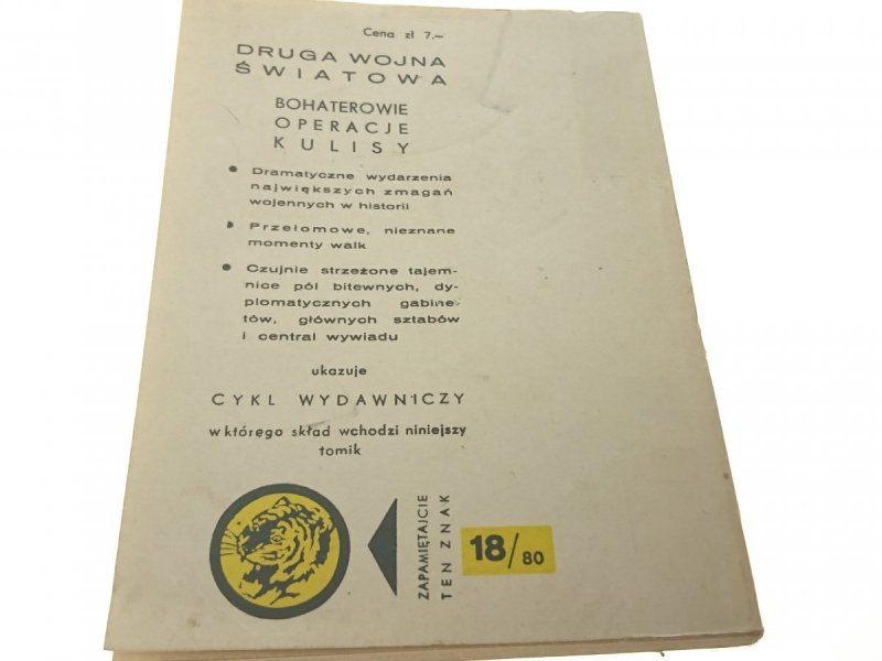 ŻÓŁTY TYGRYS: CZASZKI WŚRÓD BAMBUSÓW Niekrasz 1980