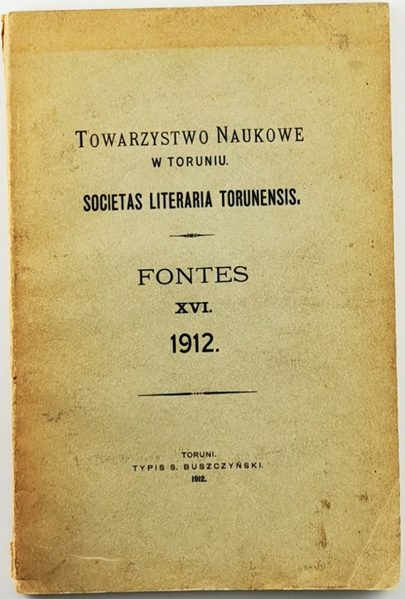 SOCIETAS LITERARIA TORUNENSIS XVI  