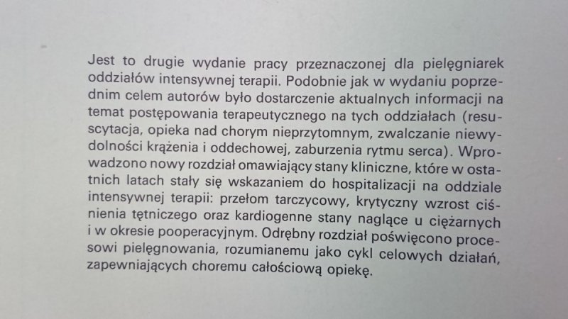 INTERNISTYCZNA INTENSYWNA TERAPIA I OPIEKA...1991