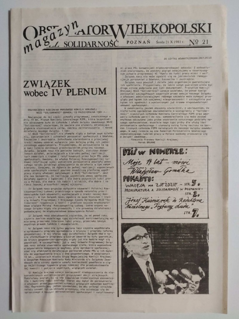OBSERWATOR WIELKOPOLSKI NR 21 – 21.10.1981