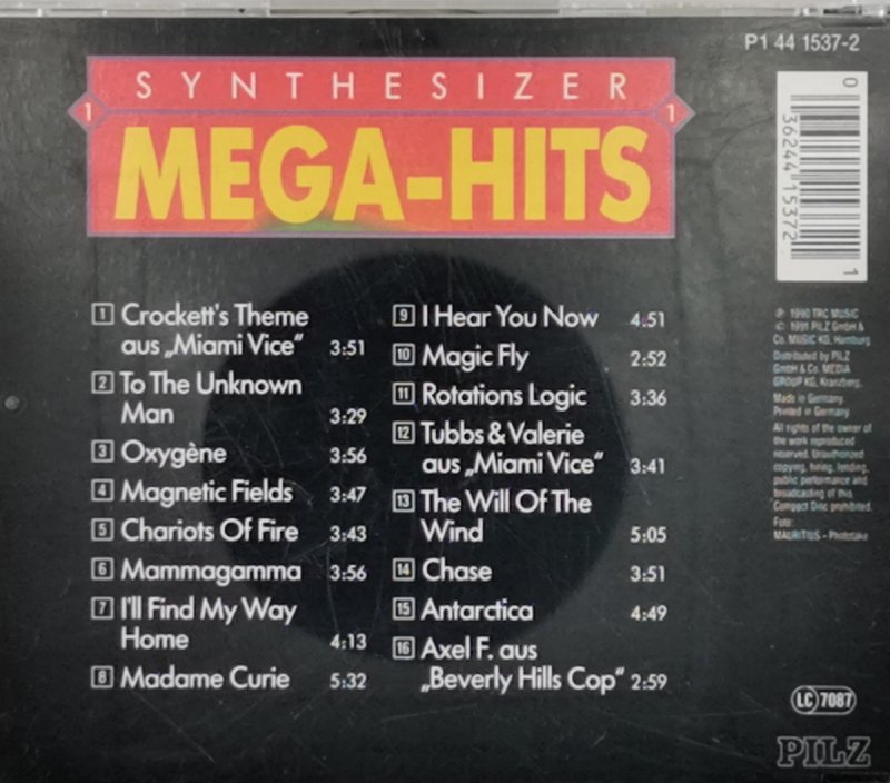CD. SYNTHESIZER MEGA-HITS
