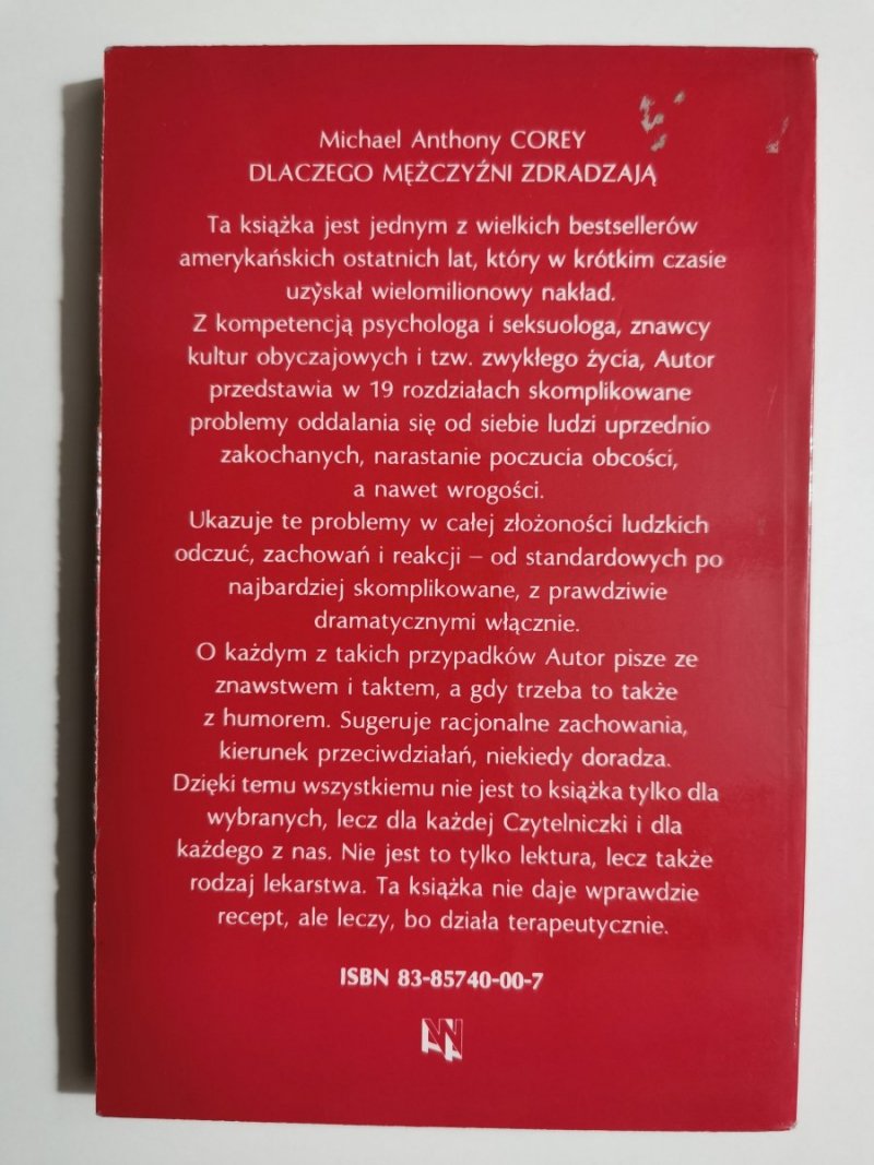 DLACZEGO MĘŻCZYŹNI ZDRADZAJĄ - Michael Anthony Corey 