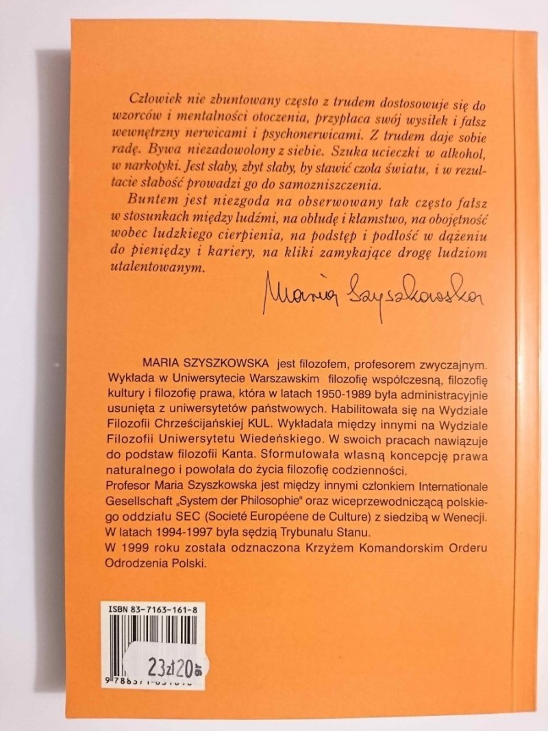 TWÓRCZE NIEPOKOJE CODZIENNOŚCI - Maria Szyszkowska 1999
