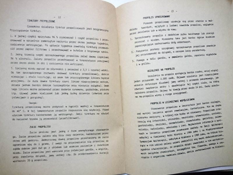 PROPOLIS (KIT PSZCZELI) - Ferdynand Jośko 1989