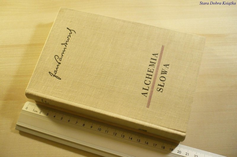 ALCHEMIA SŁOWA - Jan Parandowski 1965