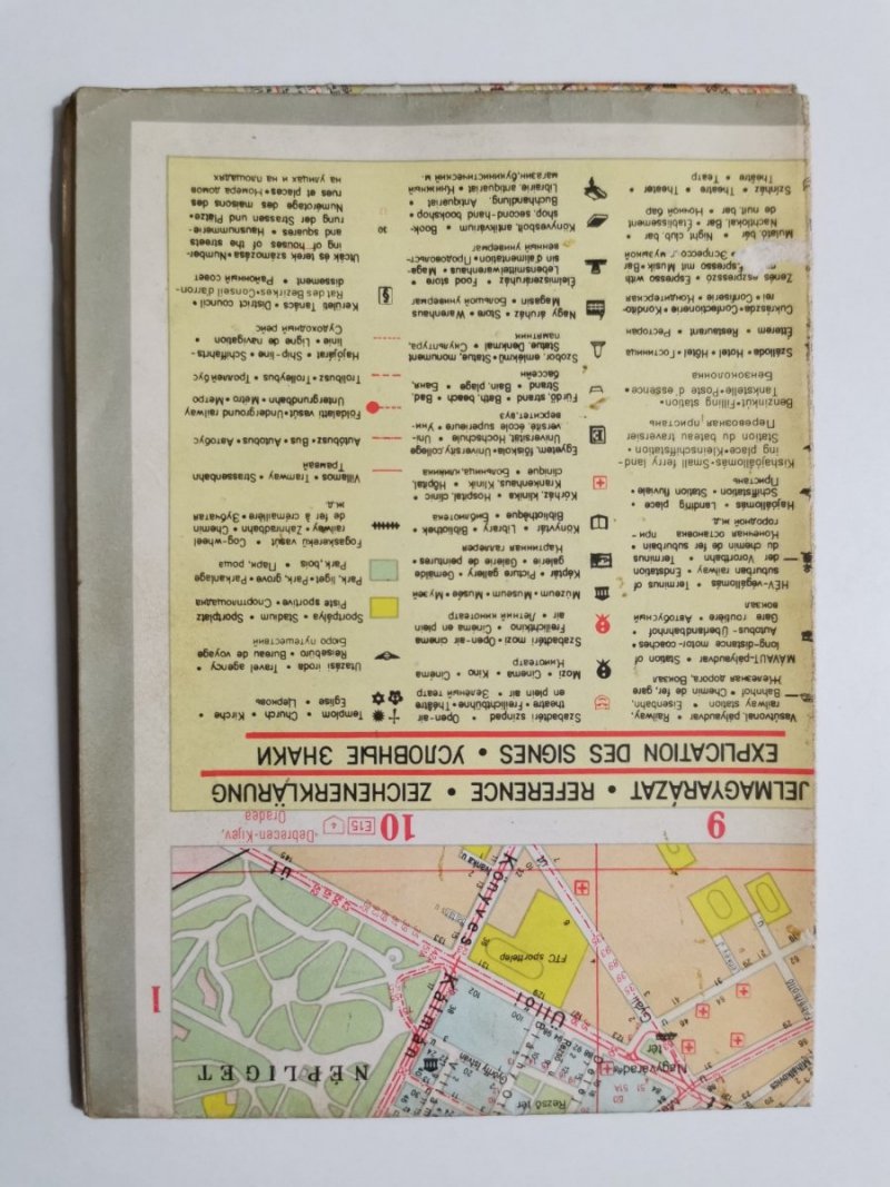 BUDAPEST INNER PART MAP 1971