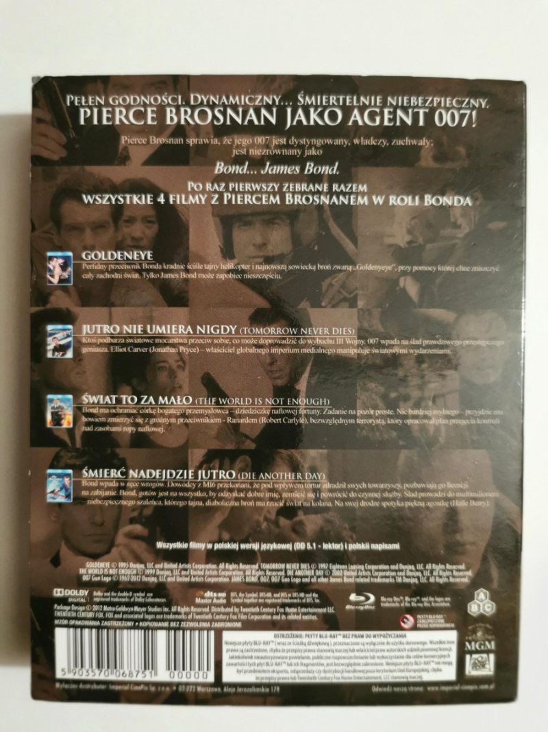 DVD. 007 JAMES BOND KOLEKCJA PIERCE BROSNAN