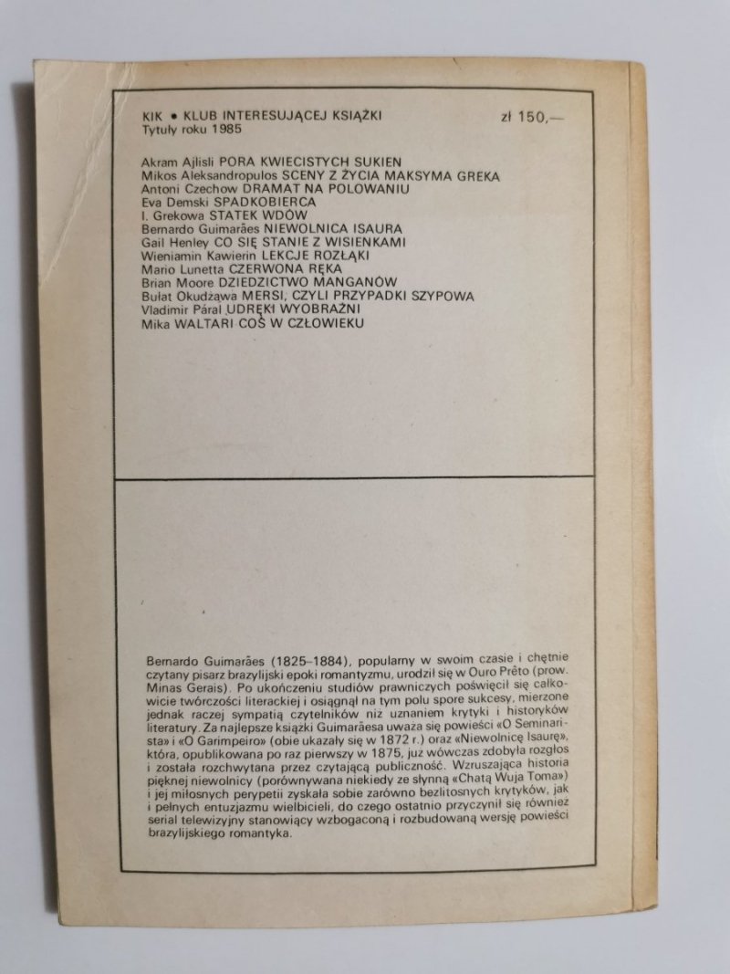 NIEWOLNICA ISAURA - Bernardo Guimaraes 1986