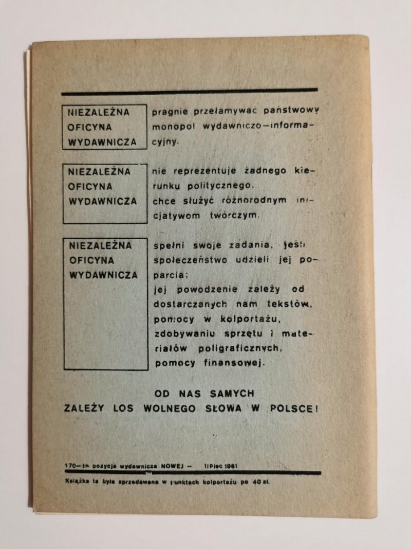 DIALOG O WILNIE - Czesław Miłosz, Tomas Venclova 1979