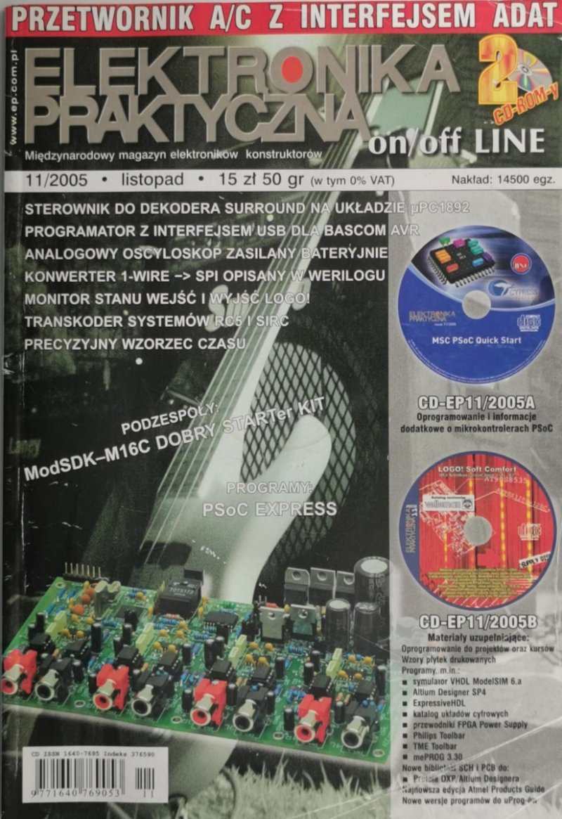 ELEKTRONIKA PRAKTYCZNA 11/2005 +2CD