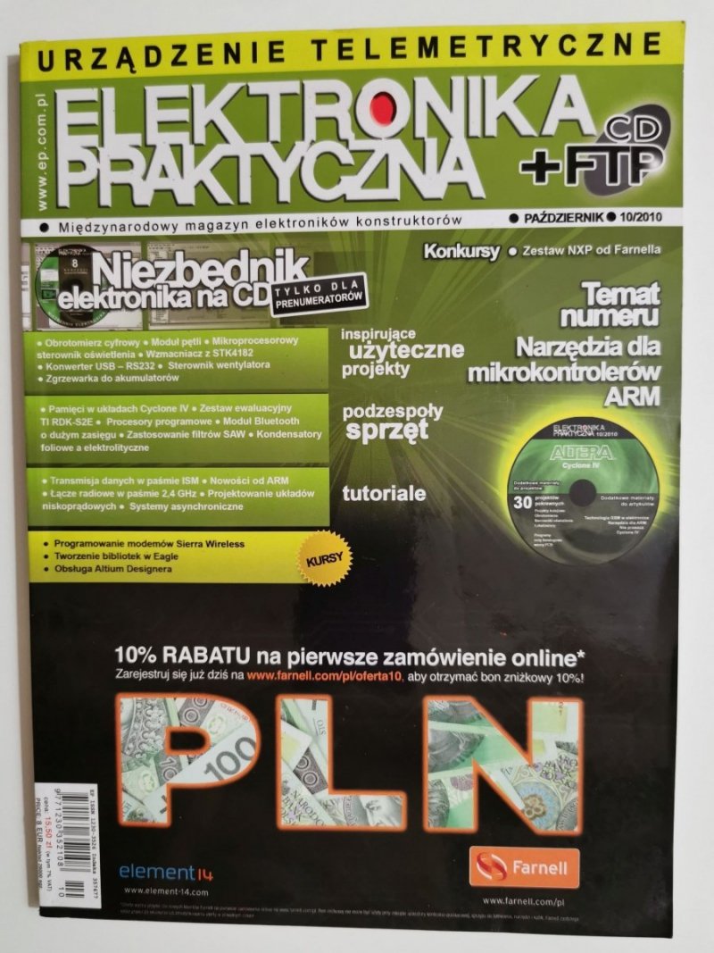 ELEKTRONIKA PRAKTYCZNA PAŹDZIERNIK NR 10/2010 Z PŁYTĄ CD