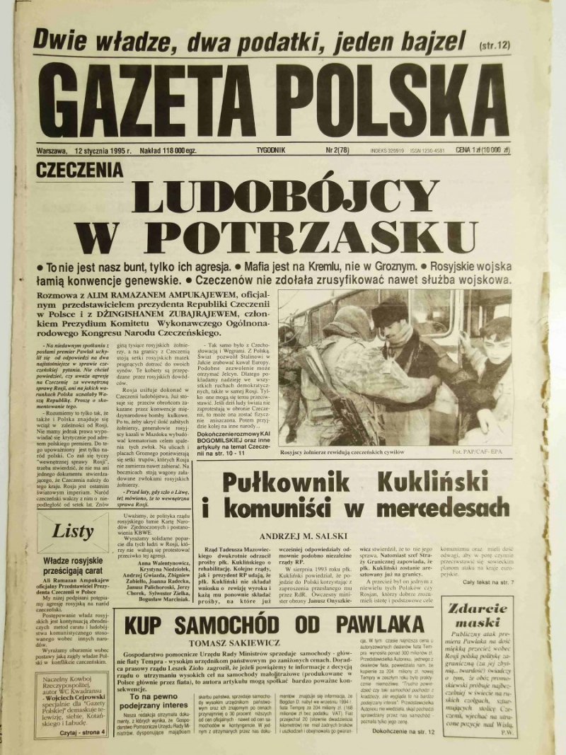 GAZETA POLSKA TYGODNIK NR 2 (78) 12 STYCZNIA 1995 r.