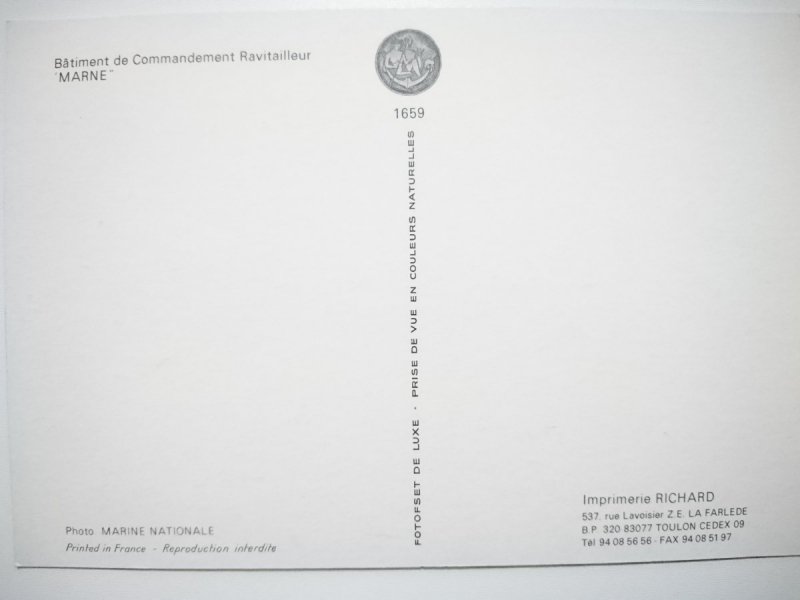 BATIMENT DE COMMANDEMENT RAVITAILLEUR MARNE