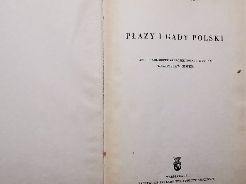 PŁAZY I GADY POLSKI - Marian Młynarski 1971