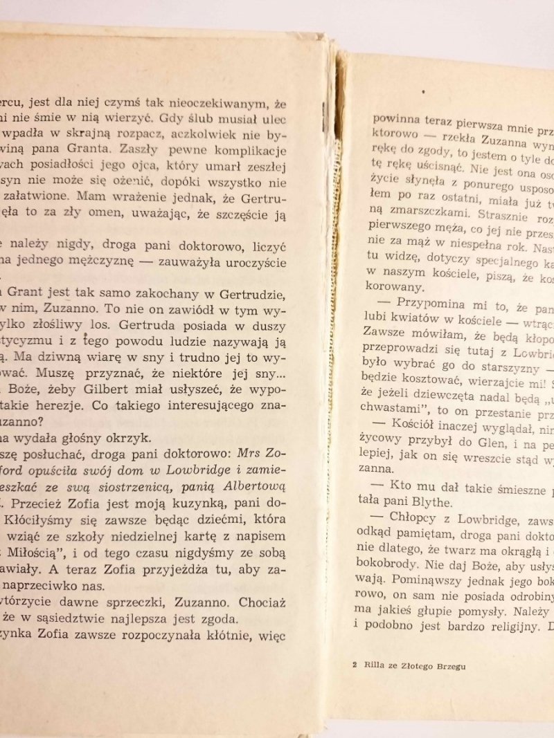 RILLA ZE ZŁOTEGO BRZEGU - Lucy Maud Montgomery 1977