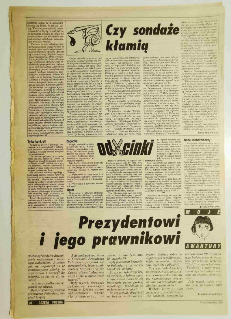 GAZETA POLSKA TYGODNIK NR 42 (118) 19 PAŹDZIERNIKA 1995 r.