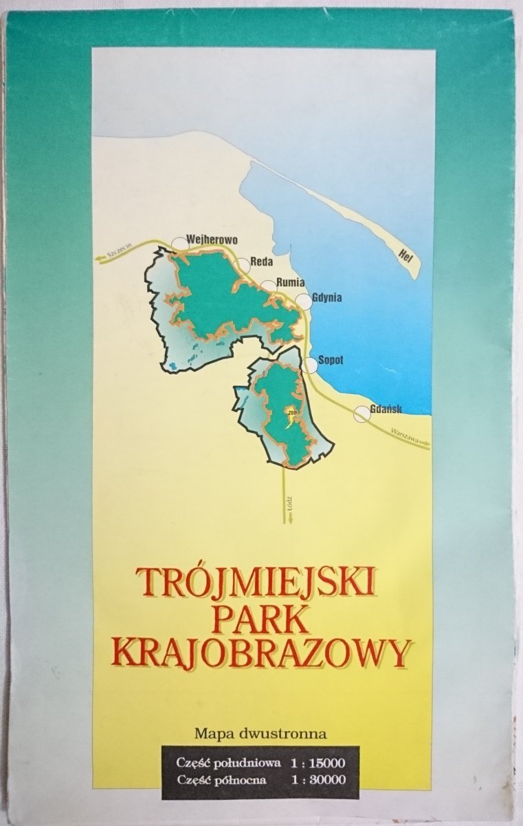 TRÓJMIEJSKI PARK KRAJOBRAZOWY. MAPA DWUSTRONNA