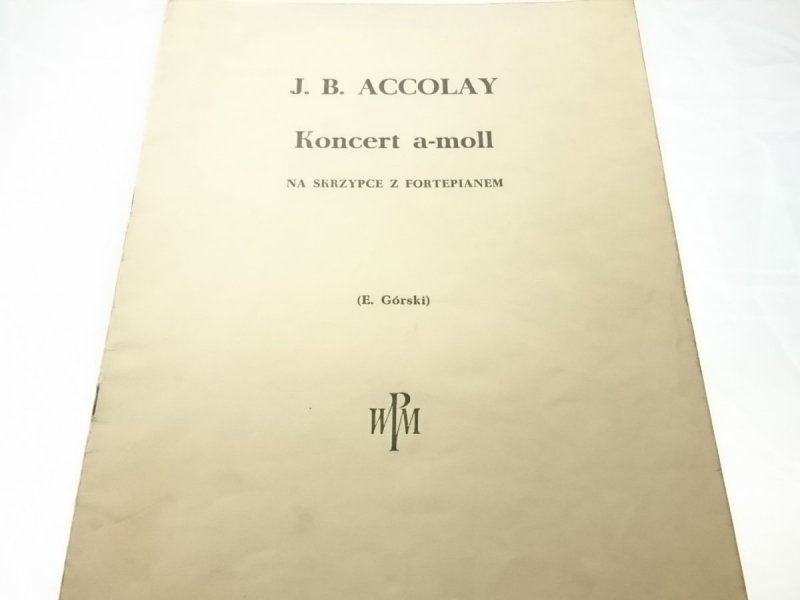 KONCERT A-MOLL NA SRZYPCE Z FORTEPIANEM - J. B. ACCOLAY 1963