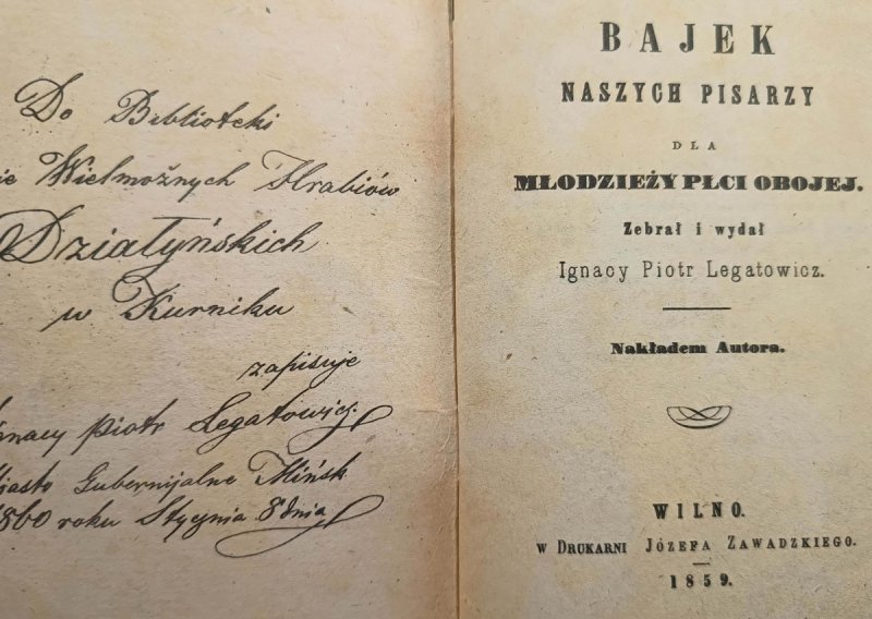 REPRINT. KOPA Z NADDATKIEM BAJEK NASZYCH PISARZY 1859 - Ignacy Piotr Legatowicz