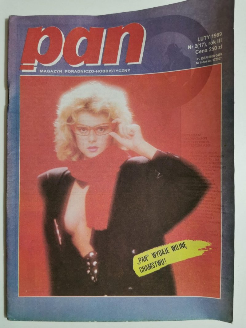 PAN MAGAZYN PORADNICZO-HOBBYSTYCZNY LUTY 1989 NR 2 (17) ROK III 
