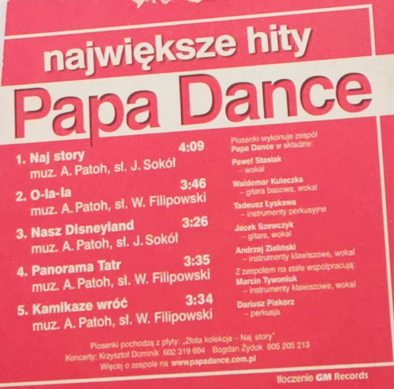 CD. NAJWIĘKSZE HITY PAPA DANCE