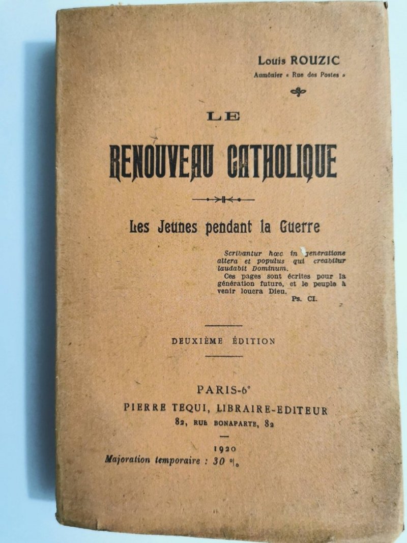 LE RENOUVEAU CATHOLIQUE - Louis Rouzic