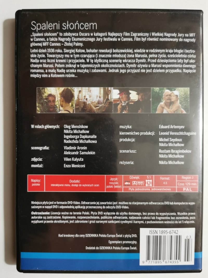 DVD. SPALENI SŁOŃCEM